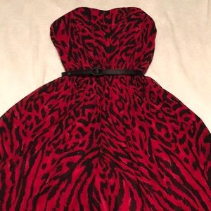 Cocktail dress - red and black